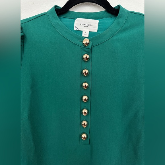 Pomander Place Verdant Green‎ Samantha Mini Dress Large NWOT - Picture 11 of 16